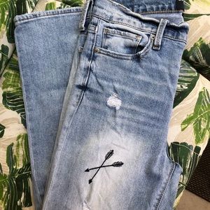 Bridgette high-waisted jeans with embroidery